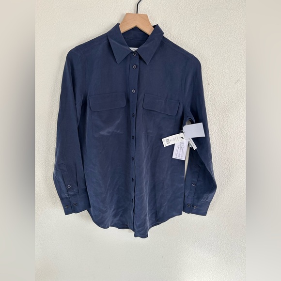 Equipment Navy Casual Button-Down Shirt - Picture 3 of 7